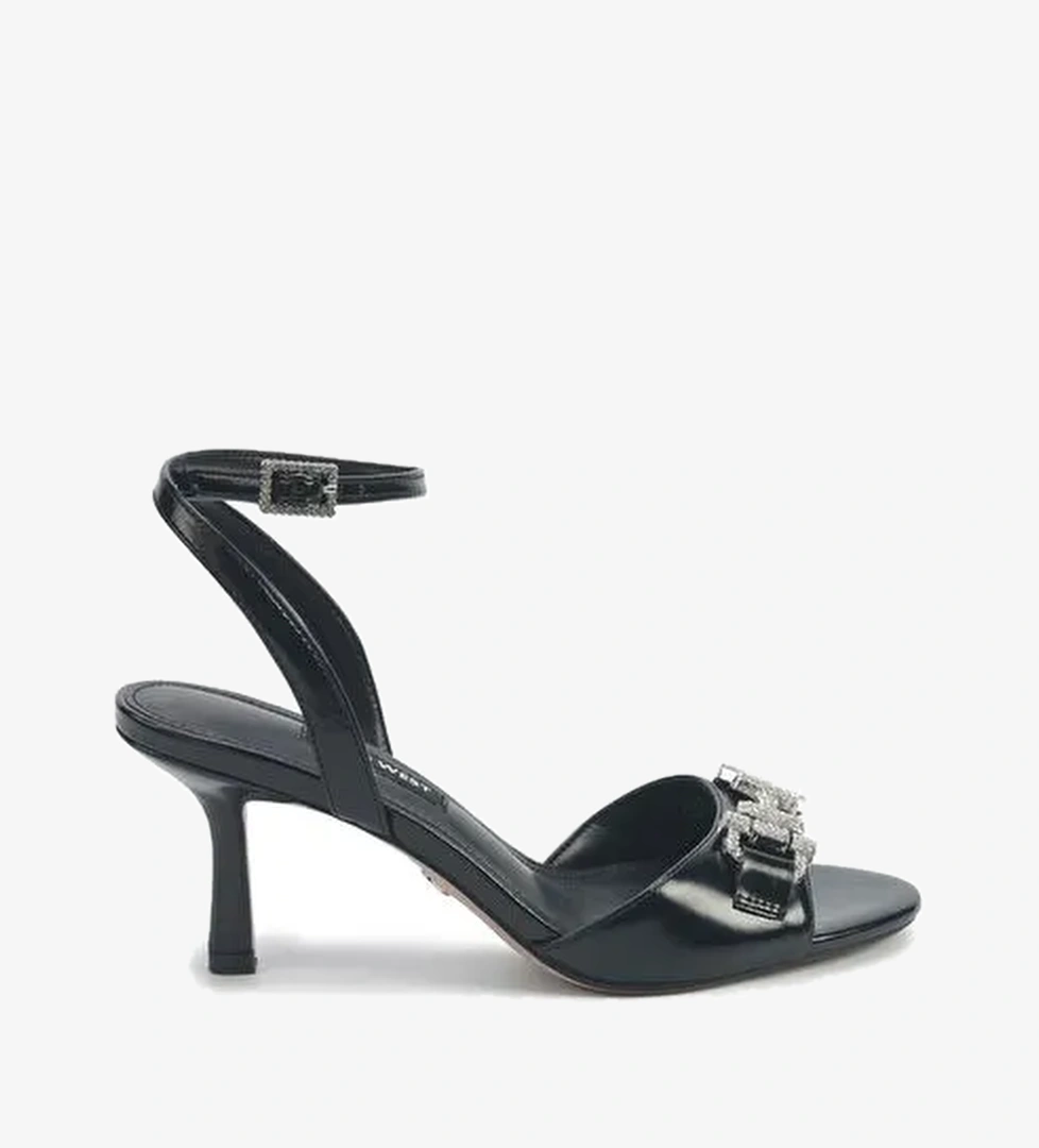 GILLA 5PR Siyah Kadın Topuklu Sandalet - Görsel 1