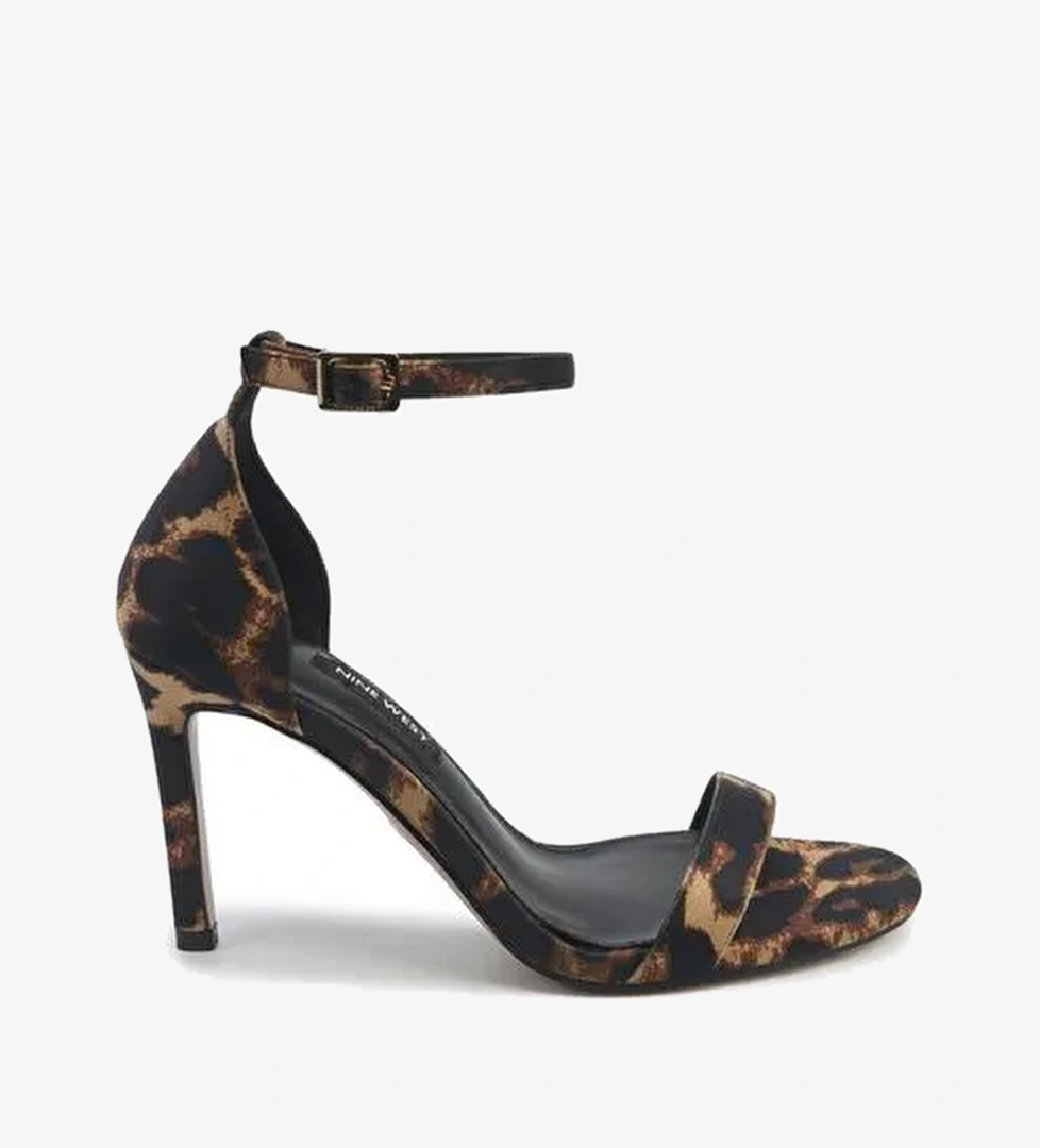 ISLA3 5PR Leopar Kadın Topuklu Sandalet - Görsel 1