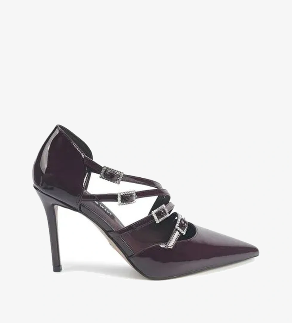 JULINT 5PR Bordo Kadın Topuklu Ayakkabı - Görsel 1
