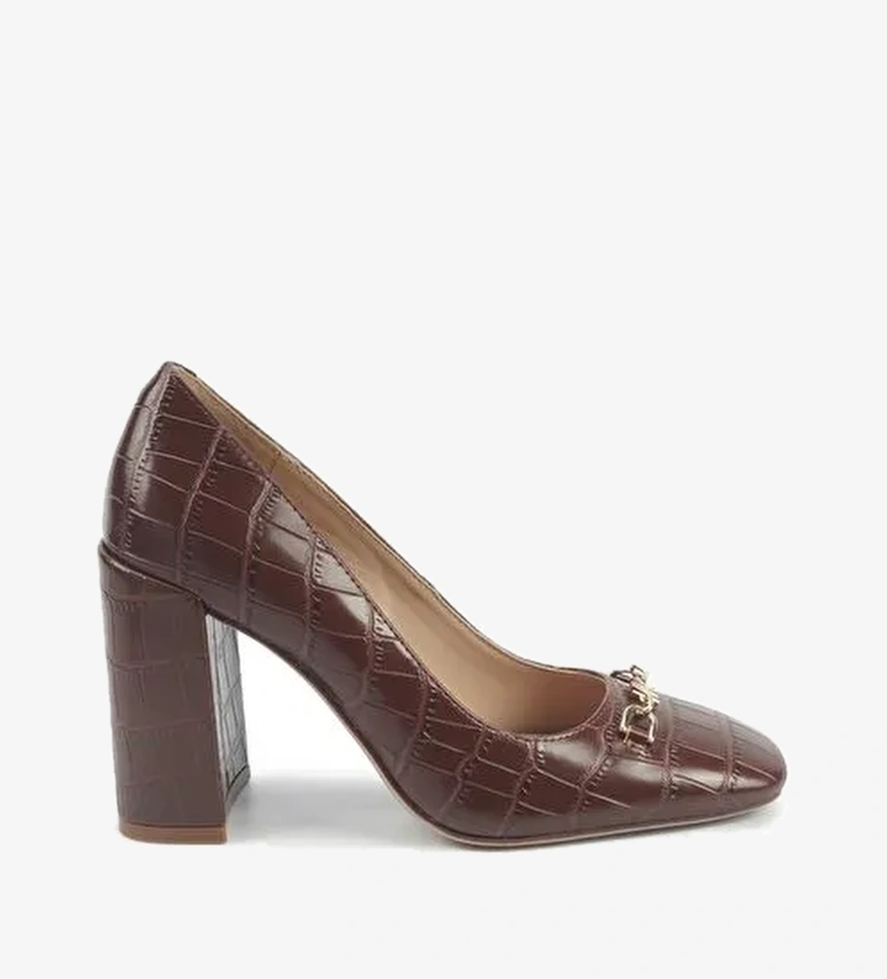 EATHAN2 5PR Kahverengi Kadın Topuklu Ayakkabı - Görsel 1