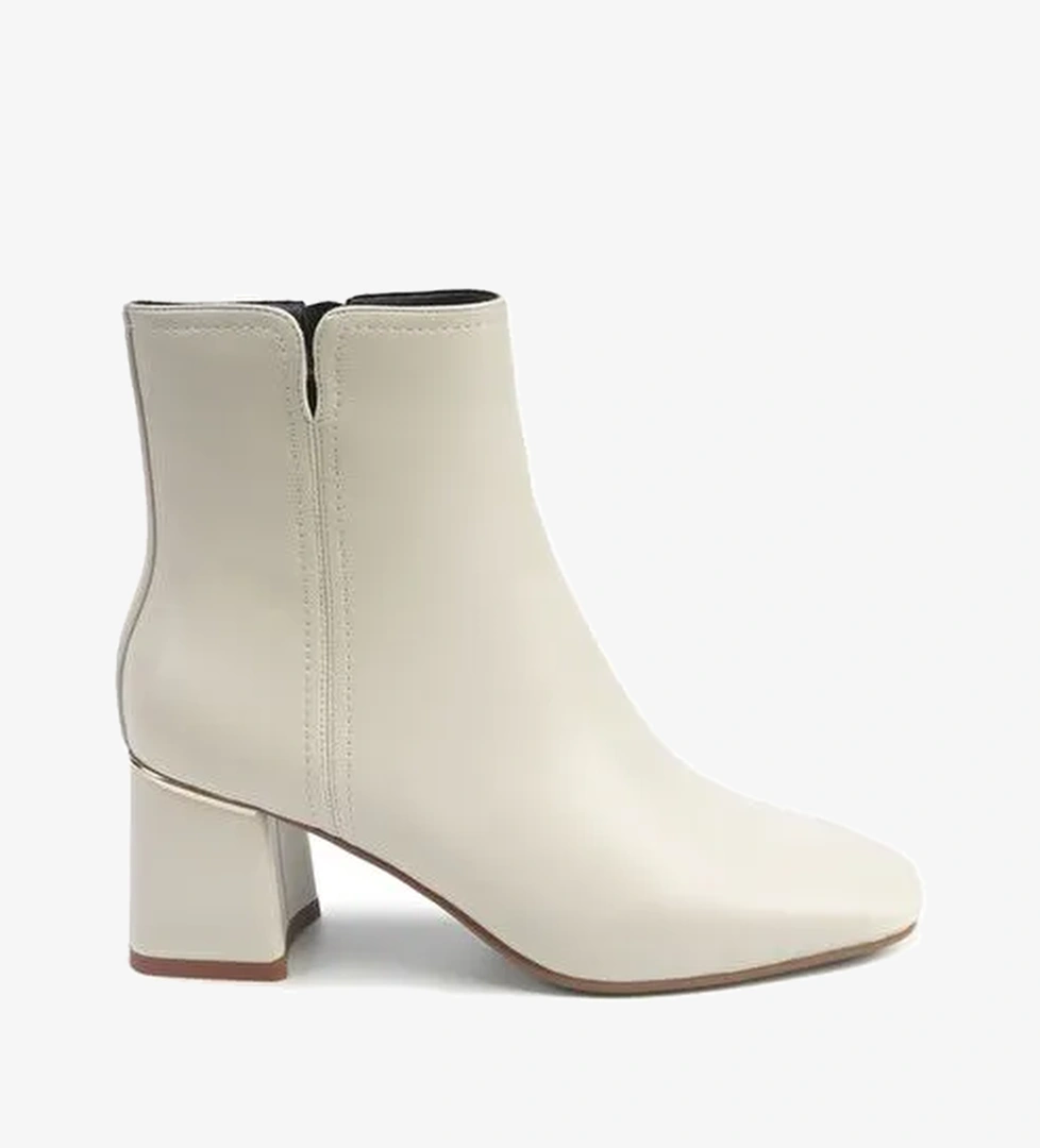 KAENA 5PR KIRIK BEYAZ Kadın Topuklu Bot - Görsel 1