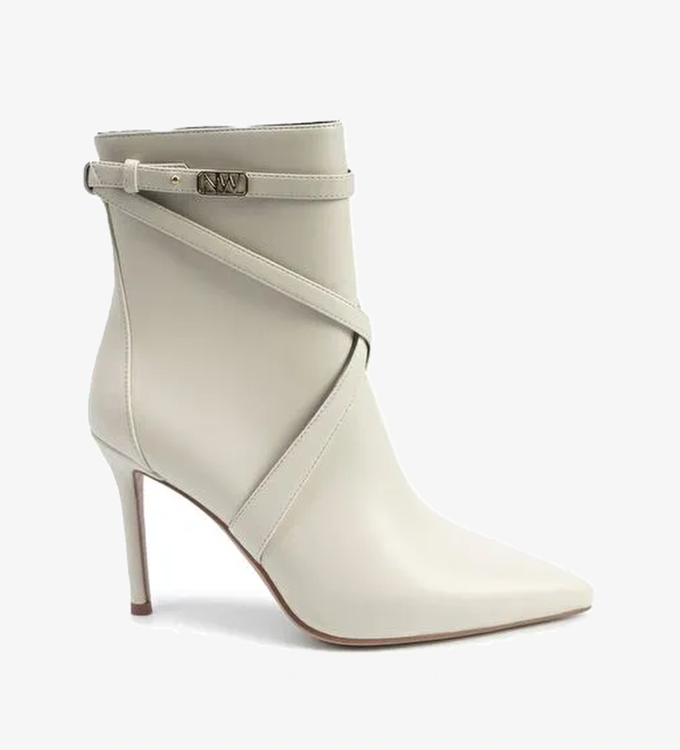 JUSTEL 5PR KIRIK BEYAZ Kadın Topuklu Bot - Görsel 1