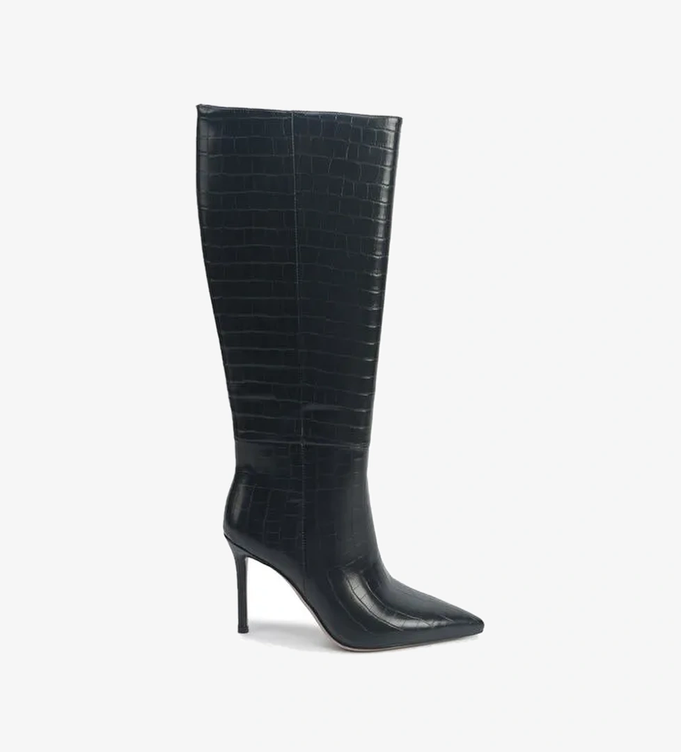 JUSTIN2 5PR Siyah Kadın Topuklu Çizme - Görsel 1