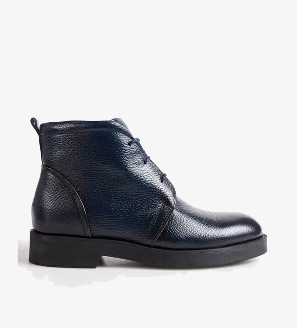 F By Fabrika Lacivert Erkek Deri Bot LASHA - Görsel 1