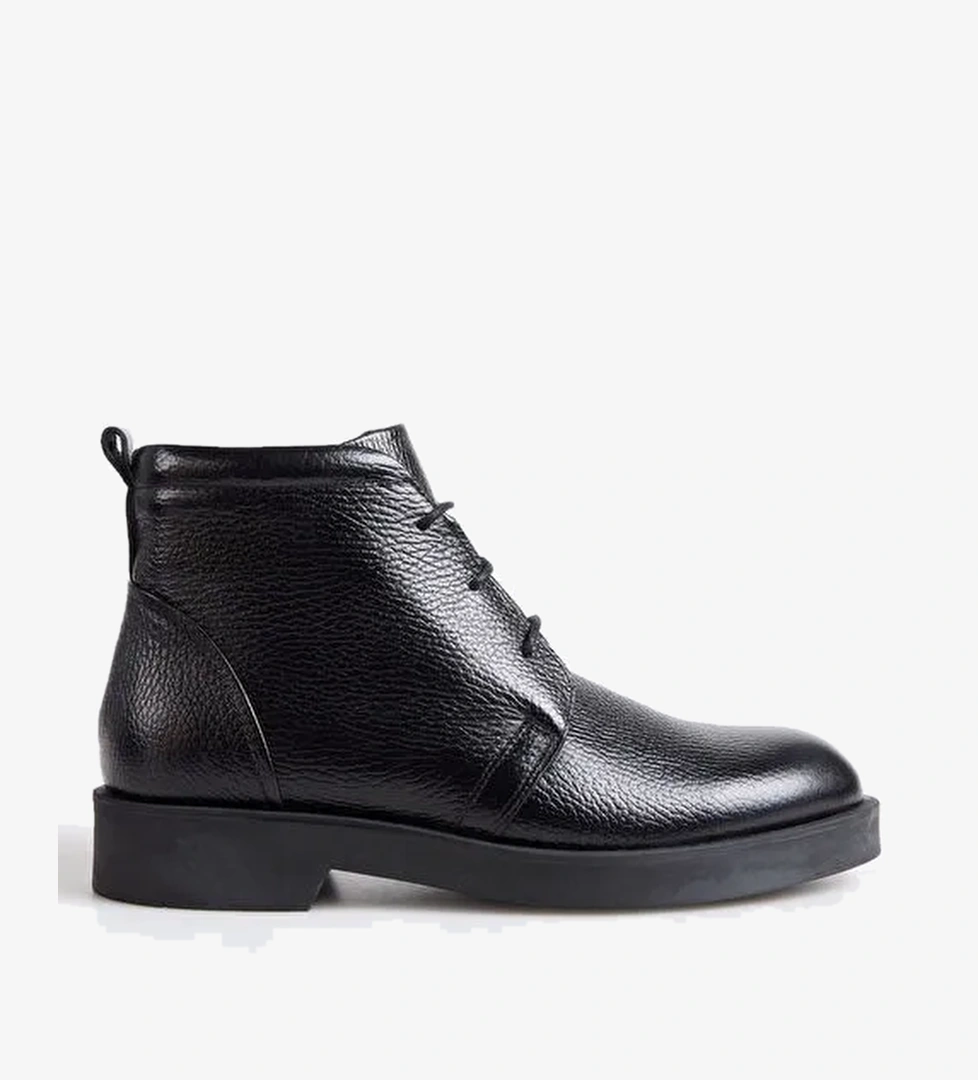 F By Fabrika Siyah Erkek Deri Bot LASHA