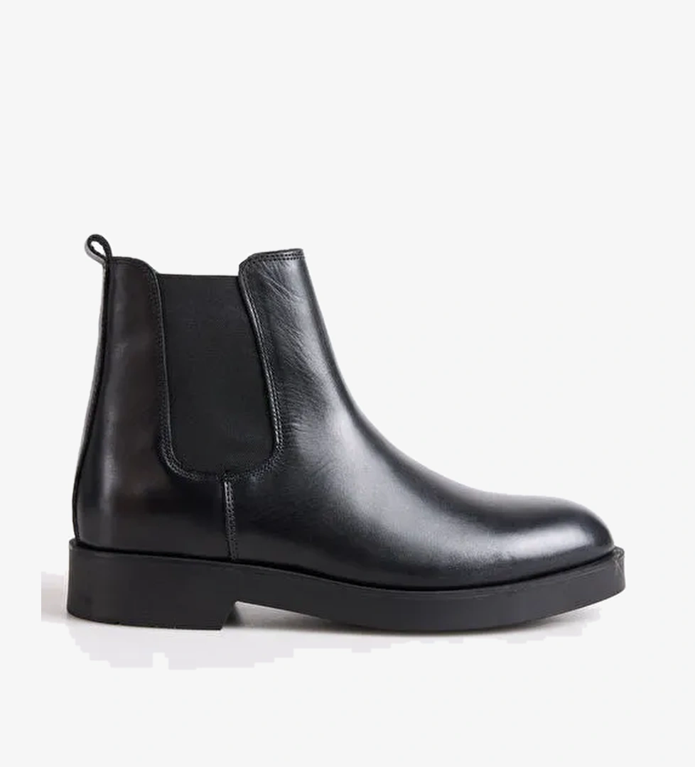 F By Fabrika Siyah Erkek Deri Bot MANTA