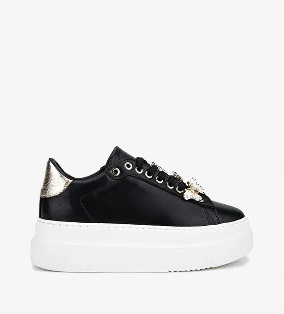 Tamer Tanca Kadın Suni Deri Siyah Analin Sneakers & Spor Ayakkabı - Görsel 1