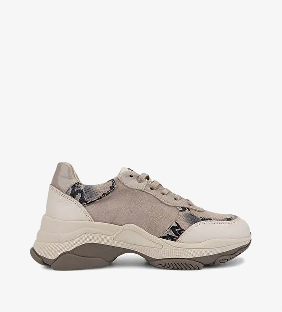Tamer Tanca Kadın Hakiki Deri Bej Süet Sneakers & Spor Ayakkabı - Görsel 1