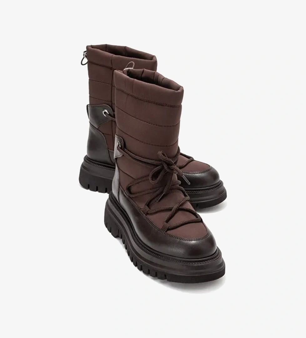 WELD Kahverengi Cilt Kadın Kar Botu - Görsel 1