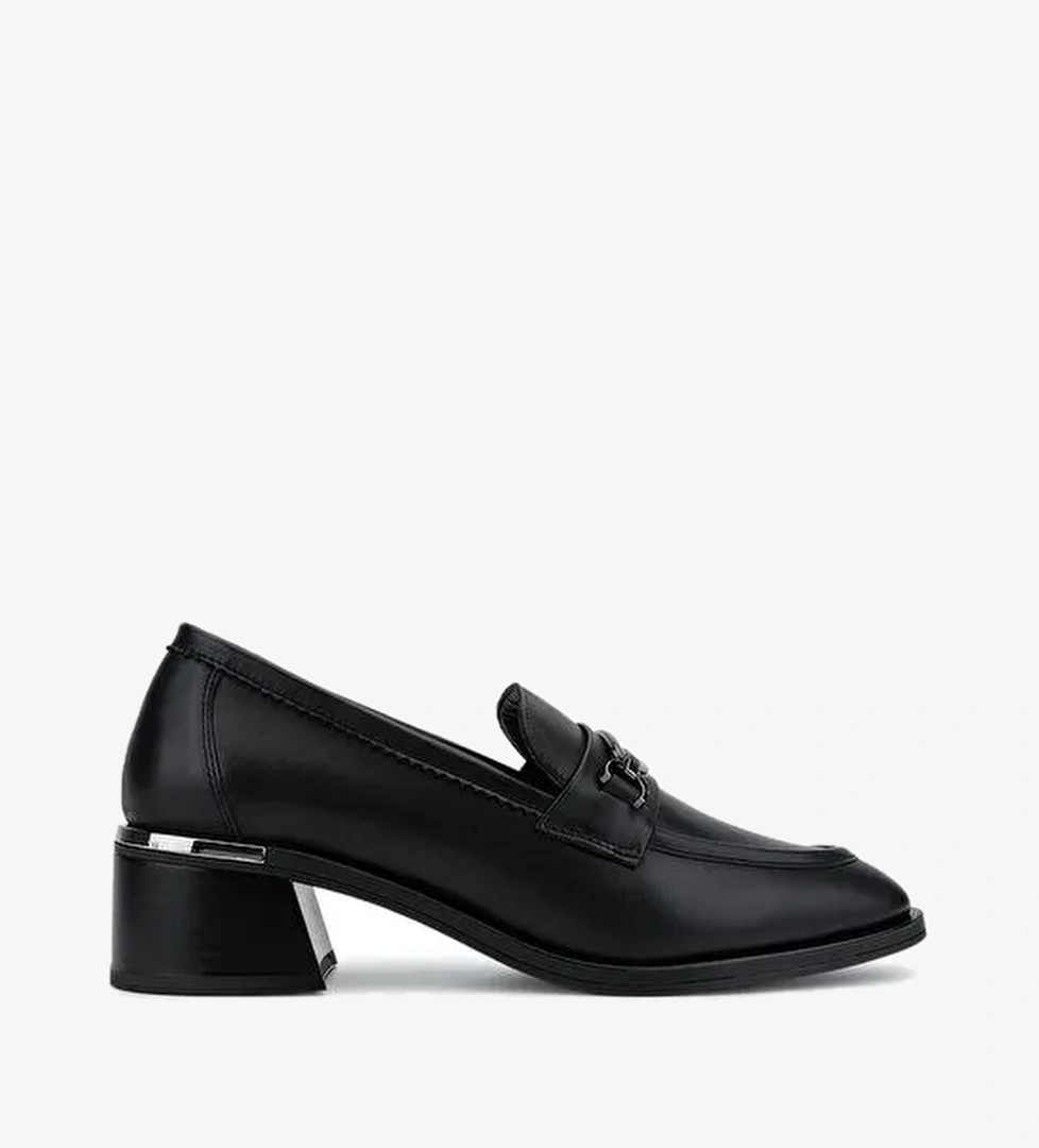 Tamer Tanca Kadın Hakiki Deri Siyah Makosen Ayakkabı - Görsel 1