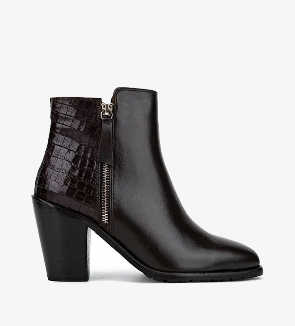 Tamer Tanca Kadın Hakiki Deri Kahverengi Klasik Bot - Görsel 1