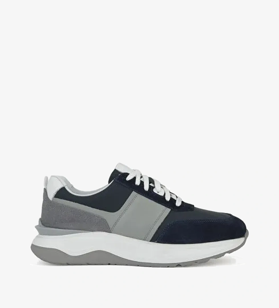 Ziya, Erkek Hakiki Deri Sneaker 153983Z1425 Lacivert - Görsel 1