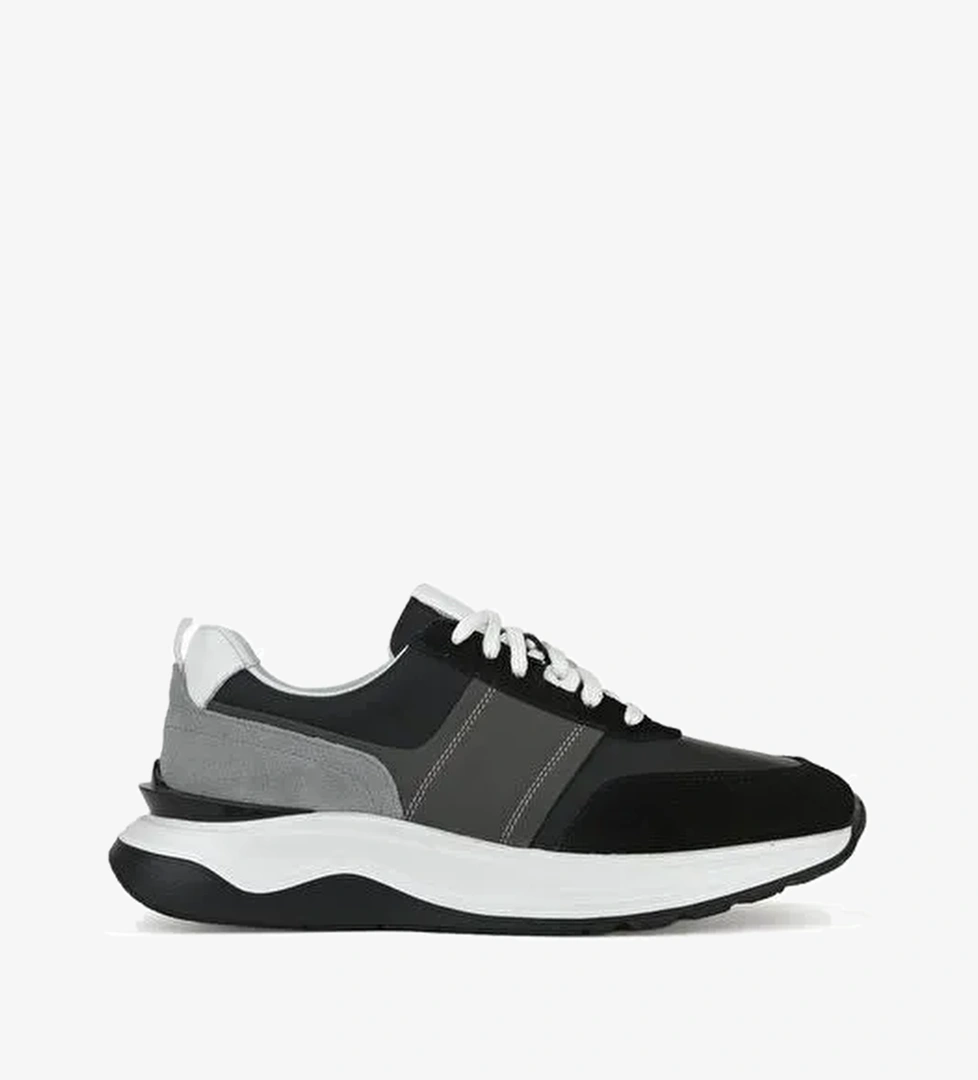 Ziya, Erkek Hakiki Deri Sneaker 153983Z1425 Siyah - Görsel 1