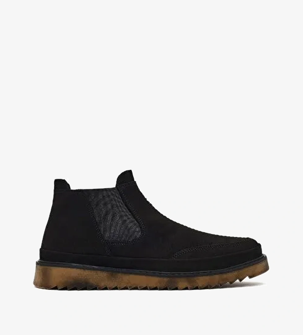 Erkek Siyah Nubuk Deri Chelsea Bot 25WFD8001V3 - Görsel 1