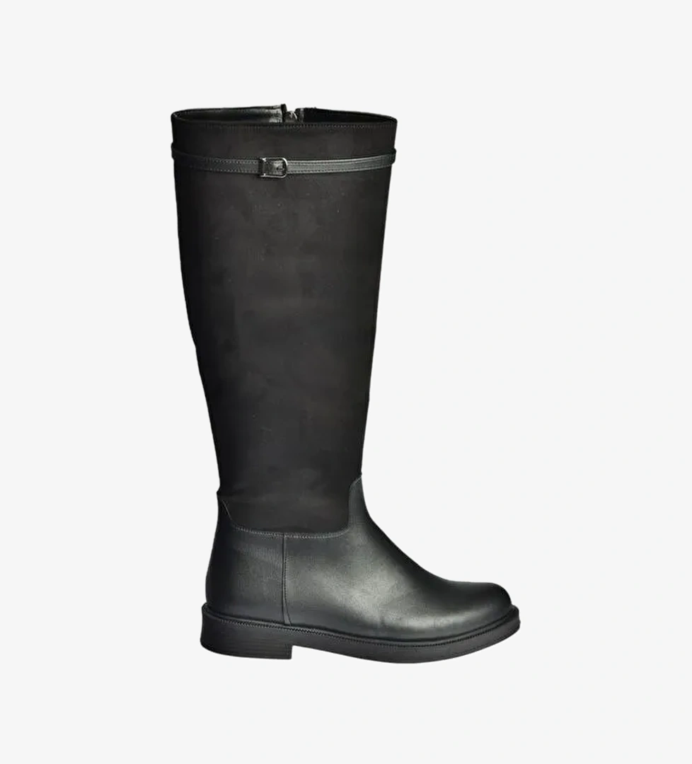 V726721502 Siyah Süet Günlük Kadın Çizme - Görsel 1