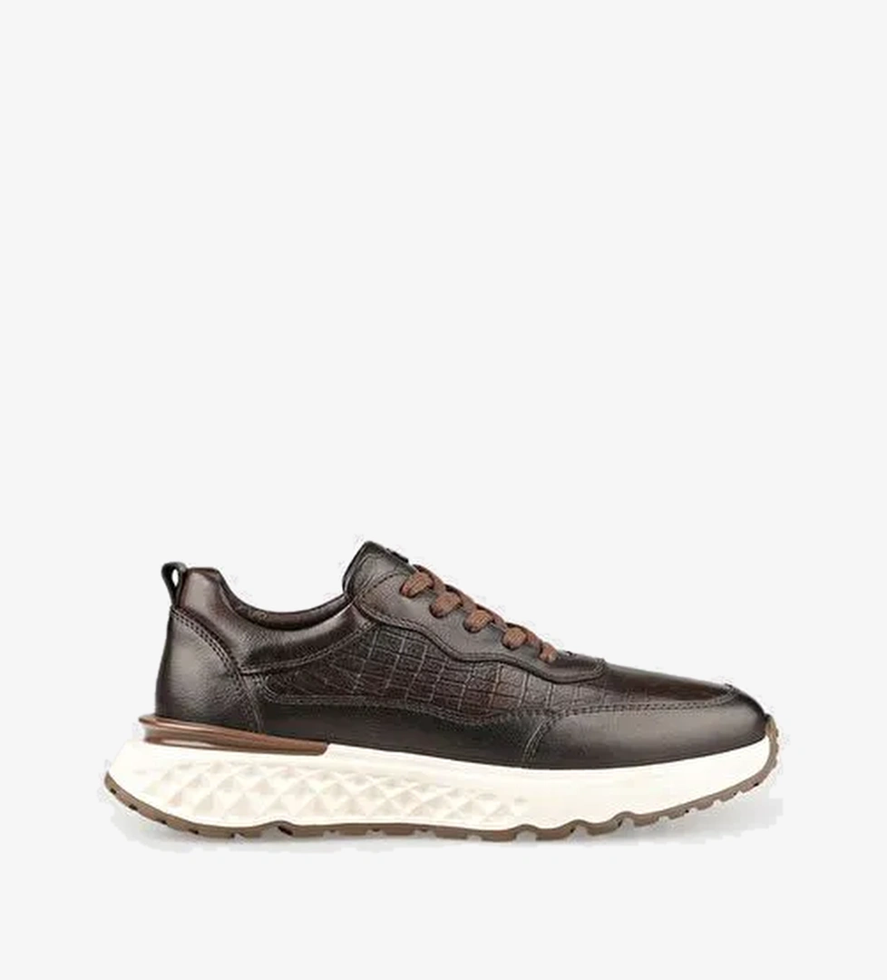 Kahve Deri Erkek Günlük Ayakkabı - Görsel 1