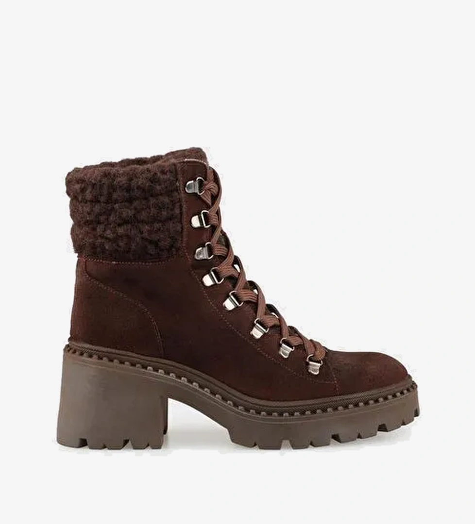 Kahve Deri Kadın Günlük Bot - Görsel 1