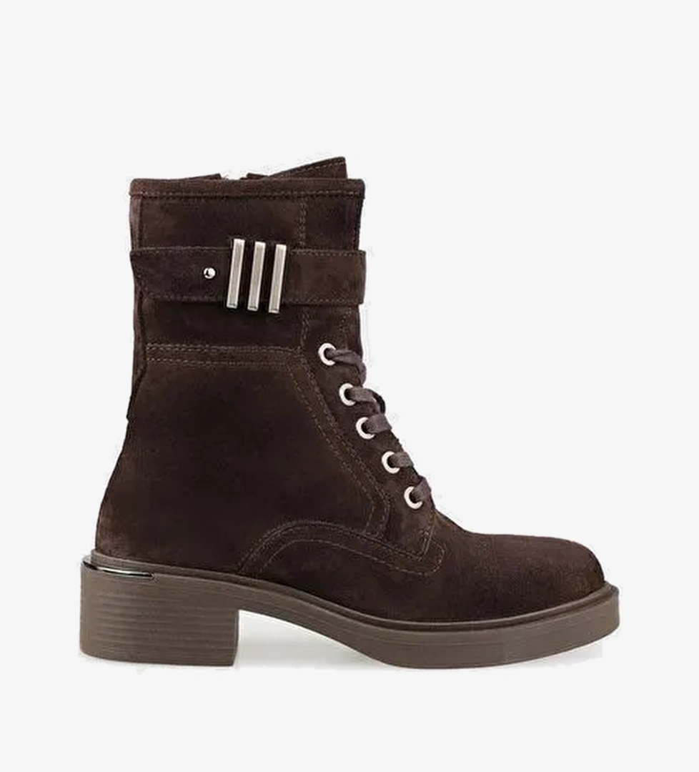 Kahve Deri Kadın Günlük Bot - Görsel 1