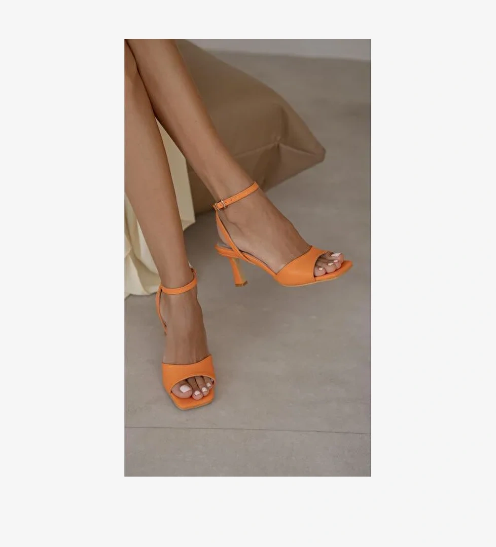Winsdor Turuncu Topuklu Ayakkabı - Görsel 1