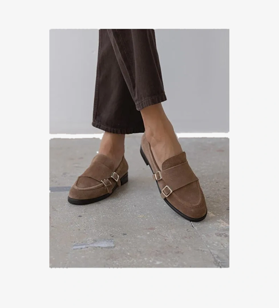 Vely Camel Süet Hakiki Deri Kadın MAKOSEN - Görsel 1