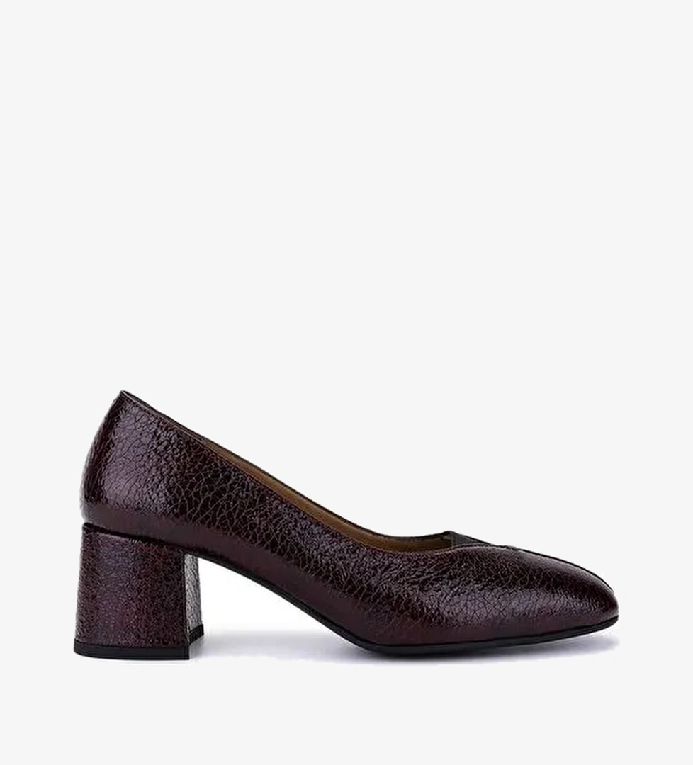 Tamer Tanca Kadın Hakiki Deri Bordo Klasik Ayakkabı - Görsel 1