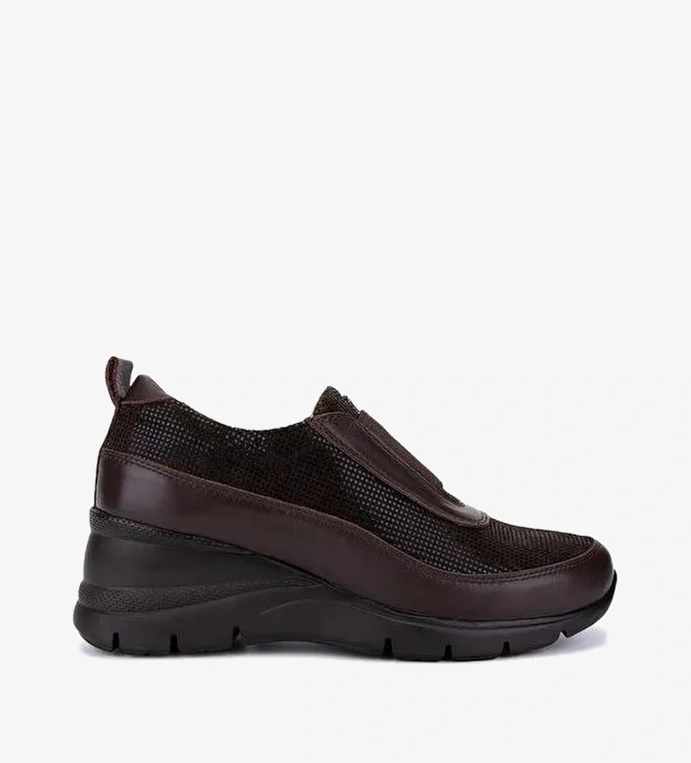 Tamer Tanca Kadın Hakiki Deri Kahverengi Casual Ayakkabı - Görsel 1