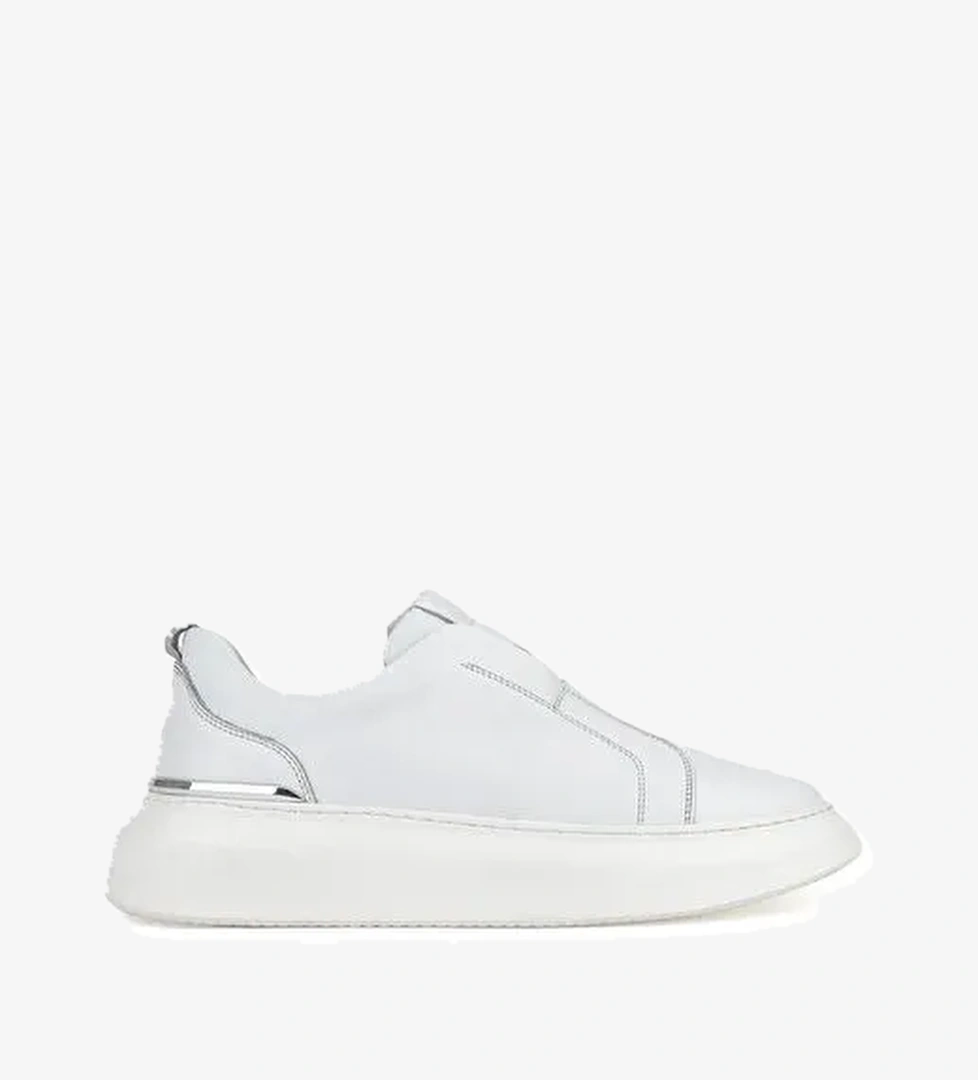 Ziya, Erkek Hakiki Deri Sneaker 151987Z026 Beyaz - Görsel 1