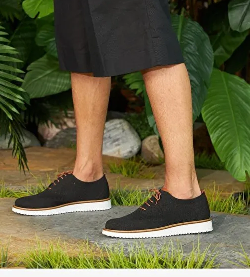 Erkek Triko Siyah Eva Taban Günlük Ayakkabı - Görsel 1