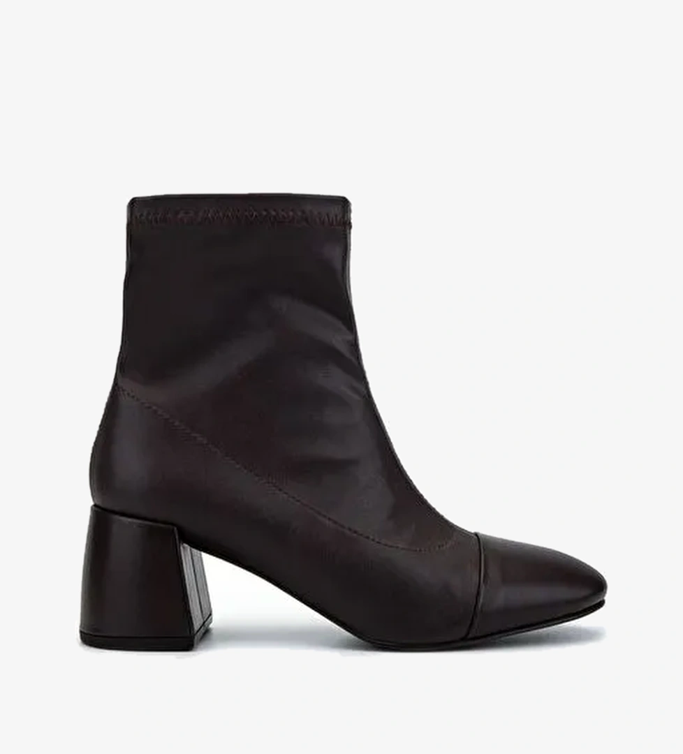 Valmenti Kadın Deri & Suni Kahverengi Topuklu Bot - Görsel 1