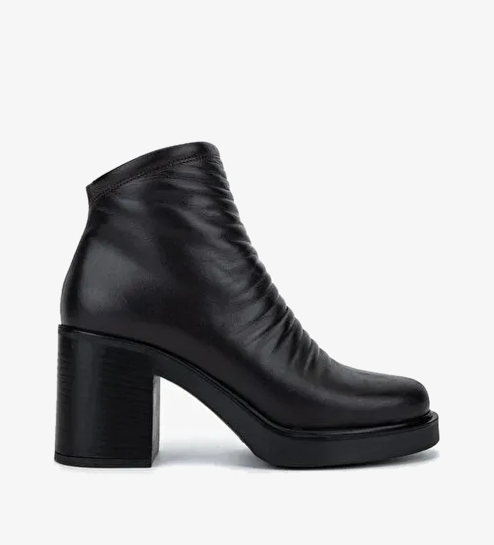 Valmenti Kadın Hakiki Deri Kahverengi Topuklu Bot - Görsel 1