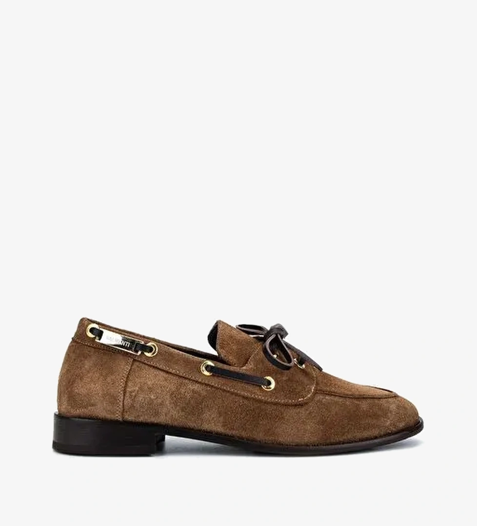 Valmenti Kadın Hakiki Deri Tütün Casual Ayakkabı - Görsel 1