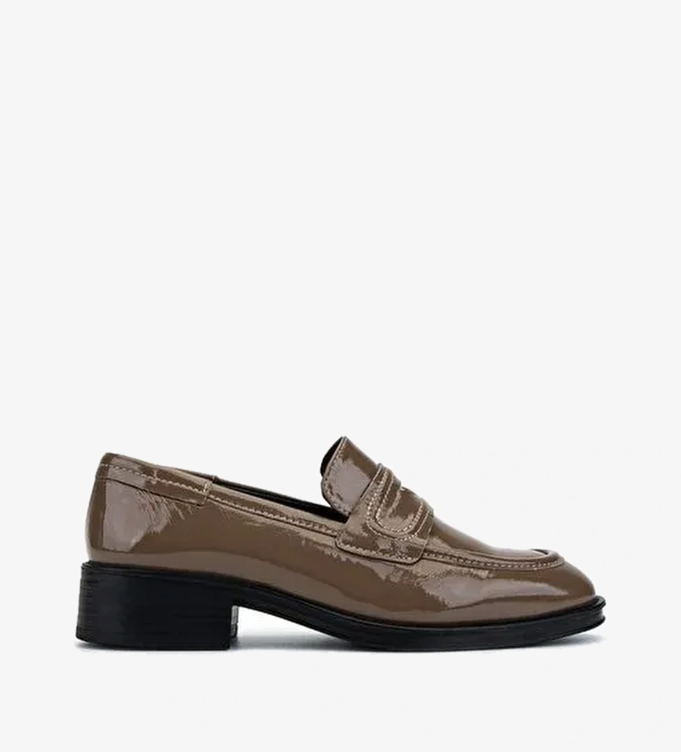 Valmenti Kadın Hakiki Deri Vizon Loafer Ayakkabı - Görsel 1