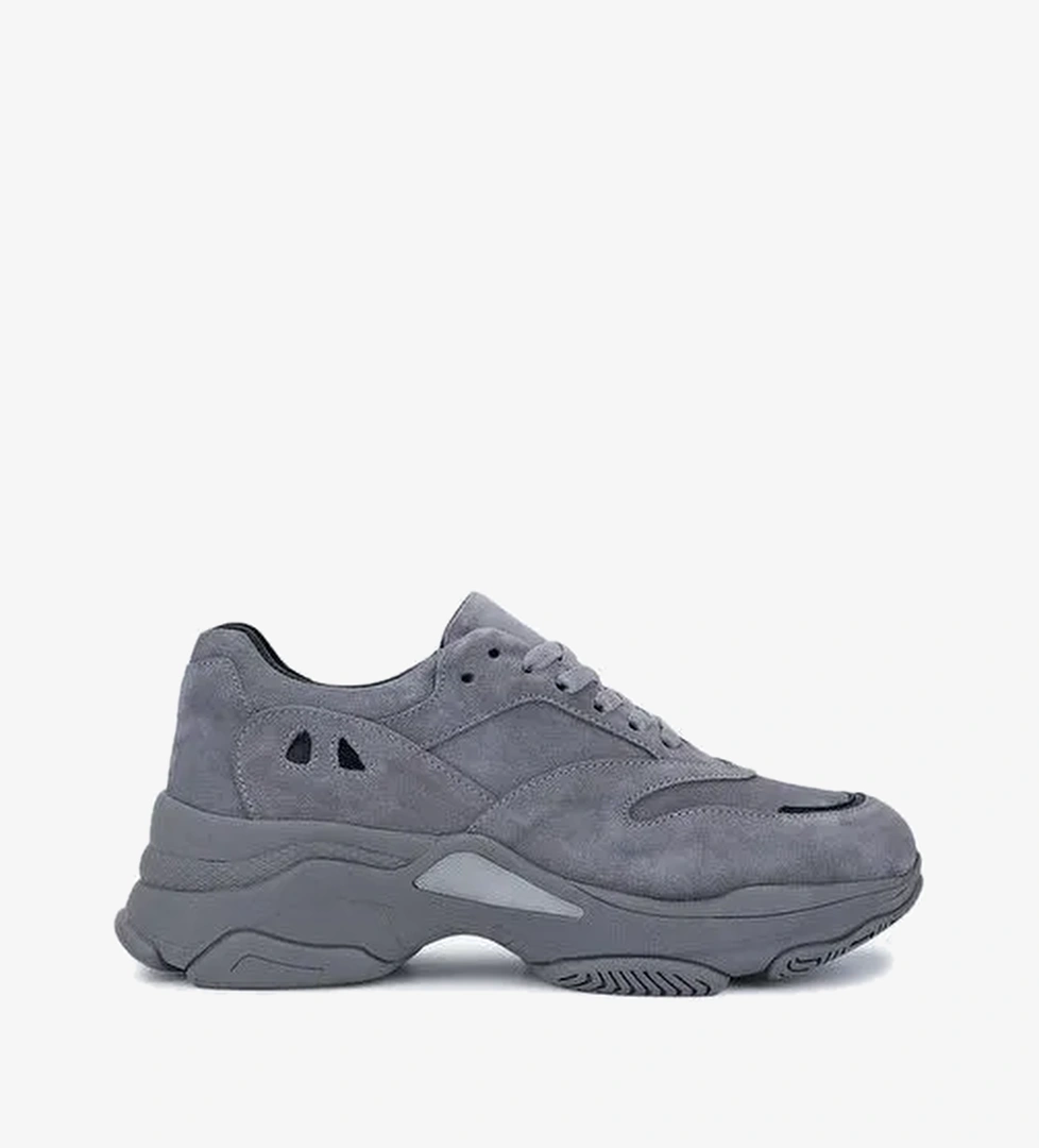 Valmenti Kadın Hakiki Deri Gri Sneakers & Spor Ayakkabı - Görsel 1