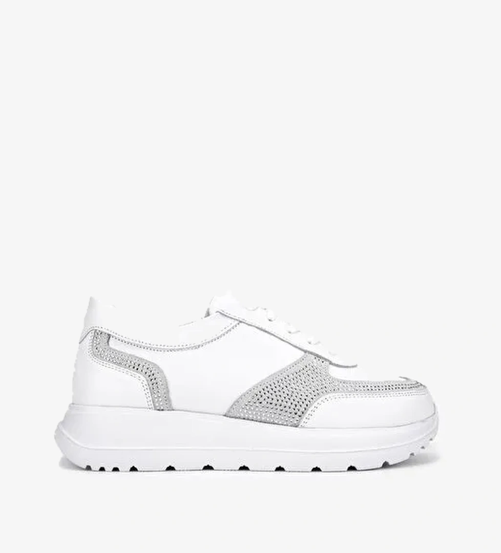 Valmenti Kadın Hakiki Deri Beyaz Sneakers & Spor Ayakkabı - Görsel 1