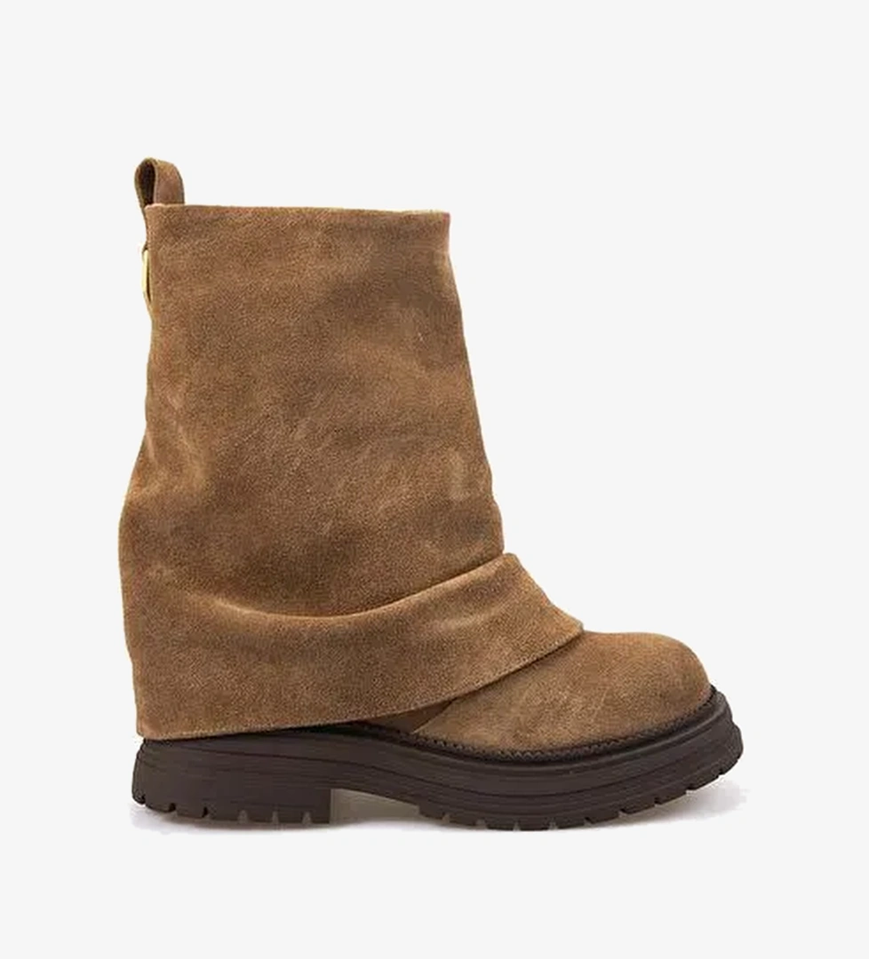 Rouge Hakiki Deri Kadın Süet Bot 1020 - Görsel 1