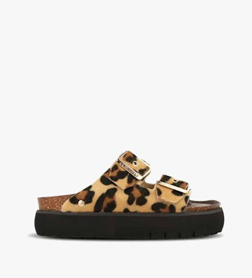 Kadın Terlik HONOLULU G106336 Genuins Vegan Leopard - Görsel 1
