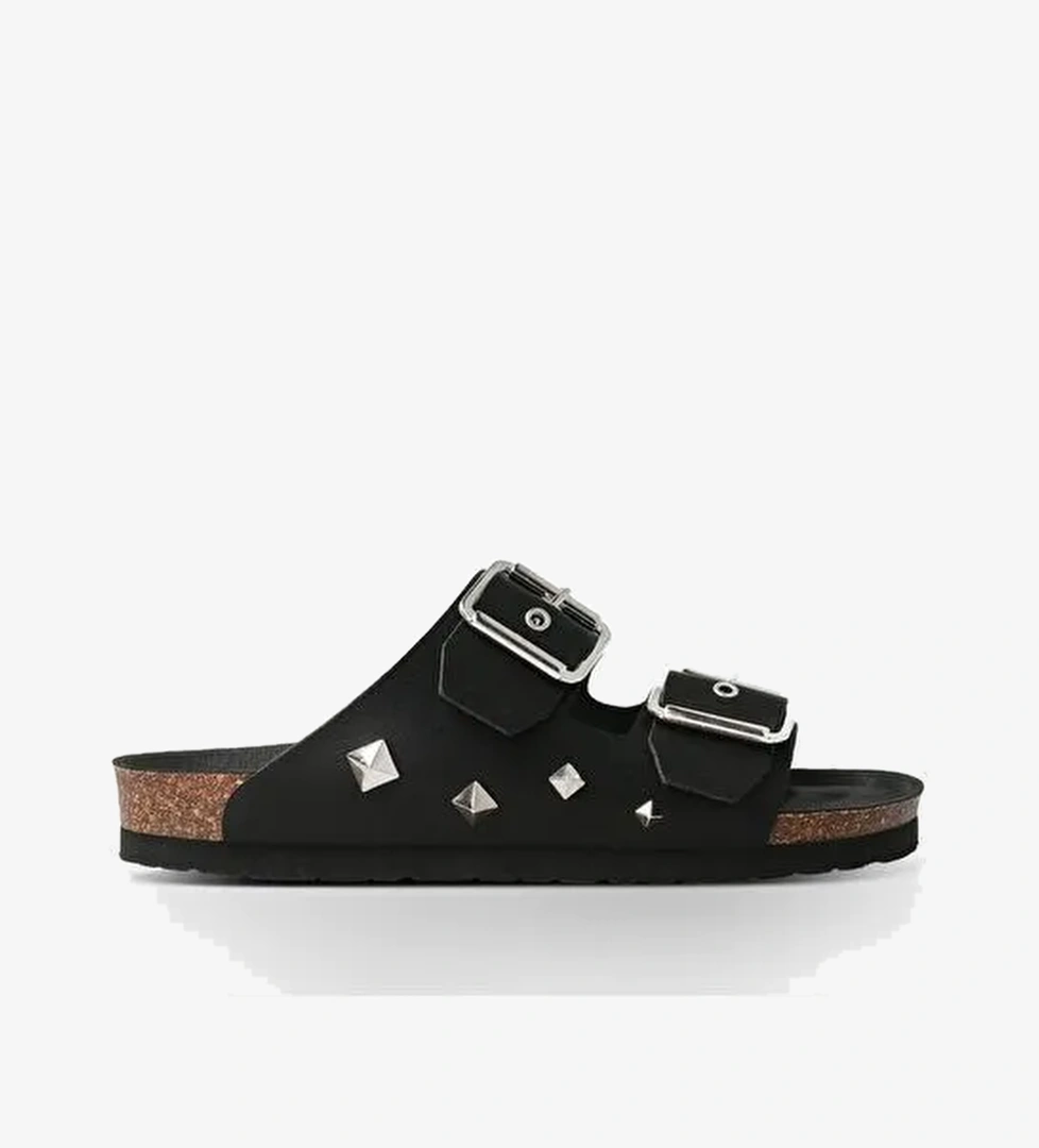 Kadın Terlik HONOLULU GUIZA G105589 Genuins Vegan Black - Görsel 1