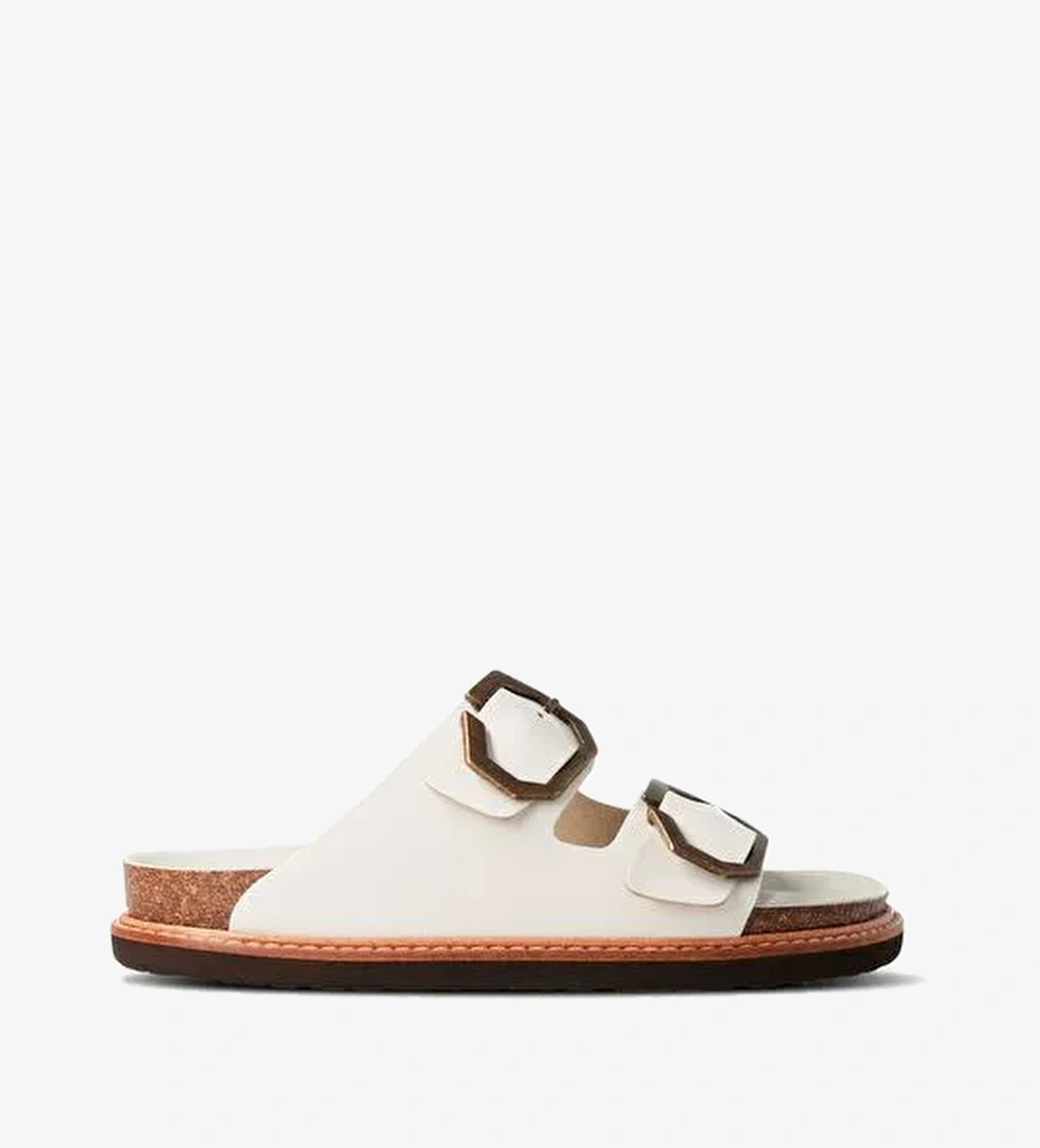 Kadın Terlik GALIA G104865 Genuins Leather White - Görsel 1