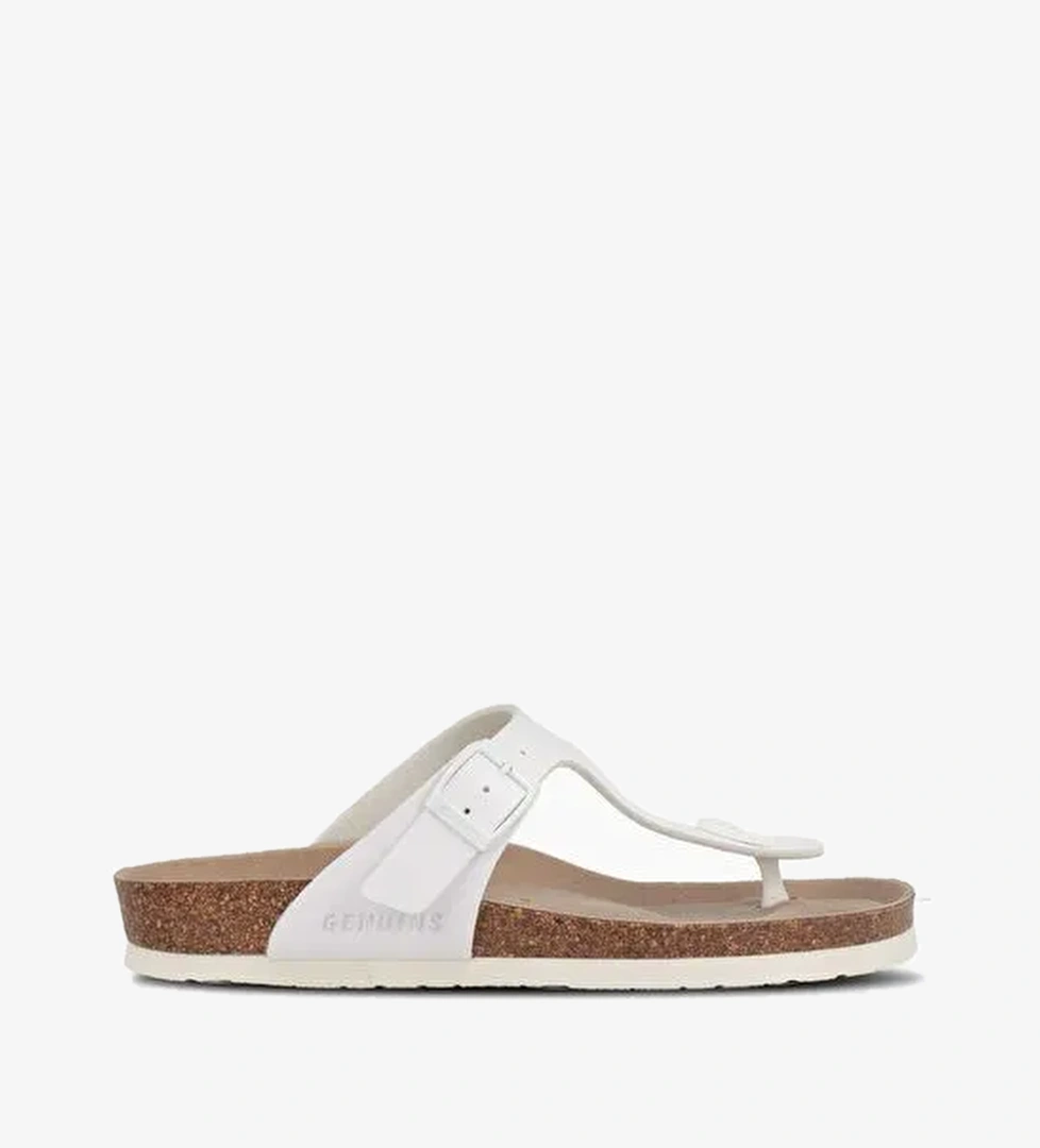 Kadın Terlik ROSAS G104386 Genuins Vegan White - Görsel 1