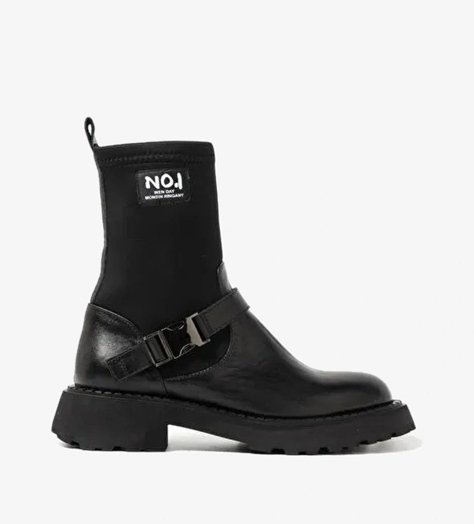 Kadın Bot GTN-24580 John May Siyah Deri-Siyah Strec - Görsel 1