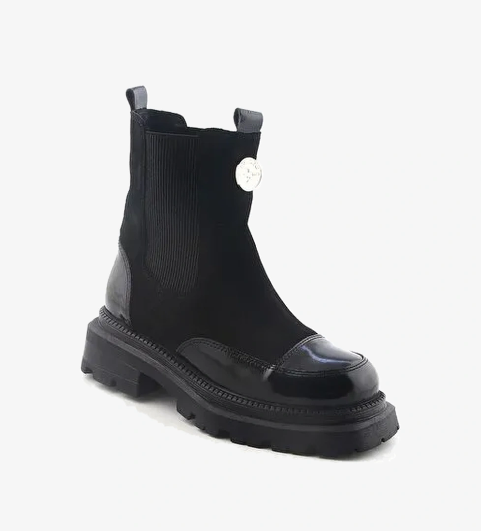 Kadın Bot RC-24K-001-R37506 JOHN MAY SİYAH RUGAN- SİYAH NUBUK 295-317 - Görsel 1