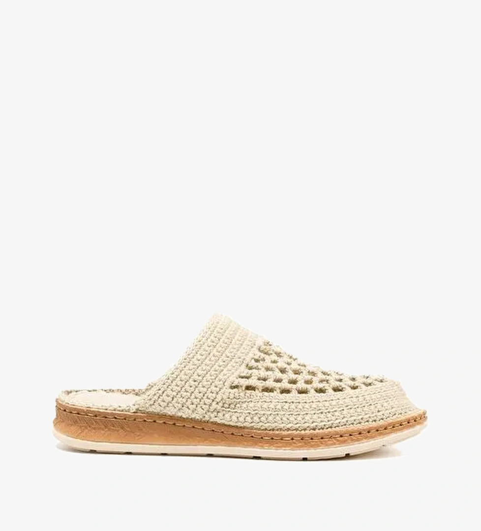 Kadın Terlik BBS_JMY John May Knitwear Slippers Cream - Görsel 1