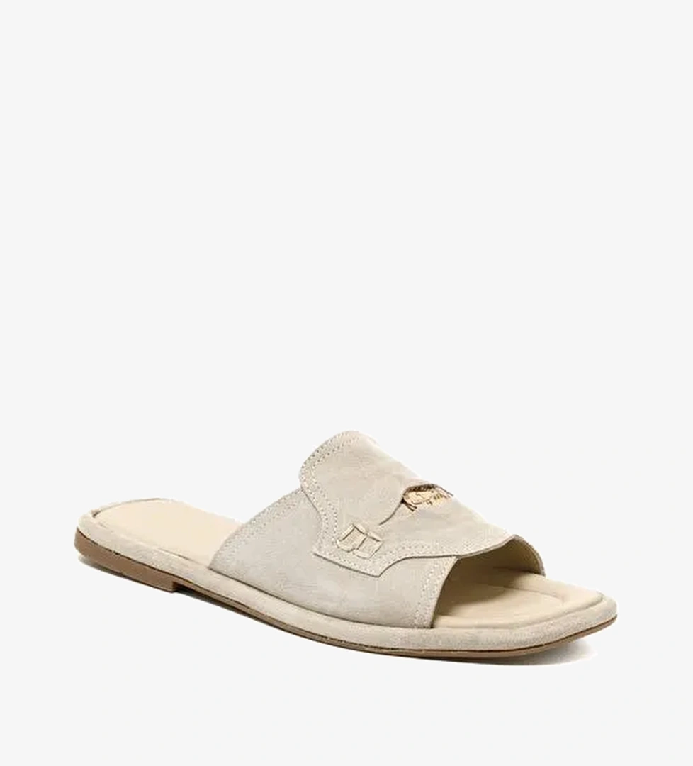 Kadın Terlik RC-25Y-001-R29635 John May 417-Açık Bej Süet - Görsel 1