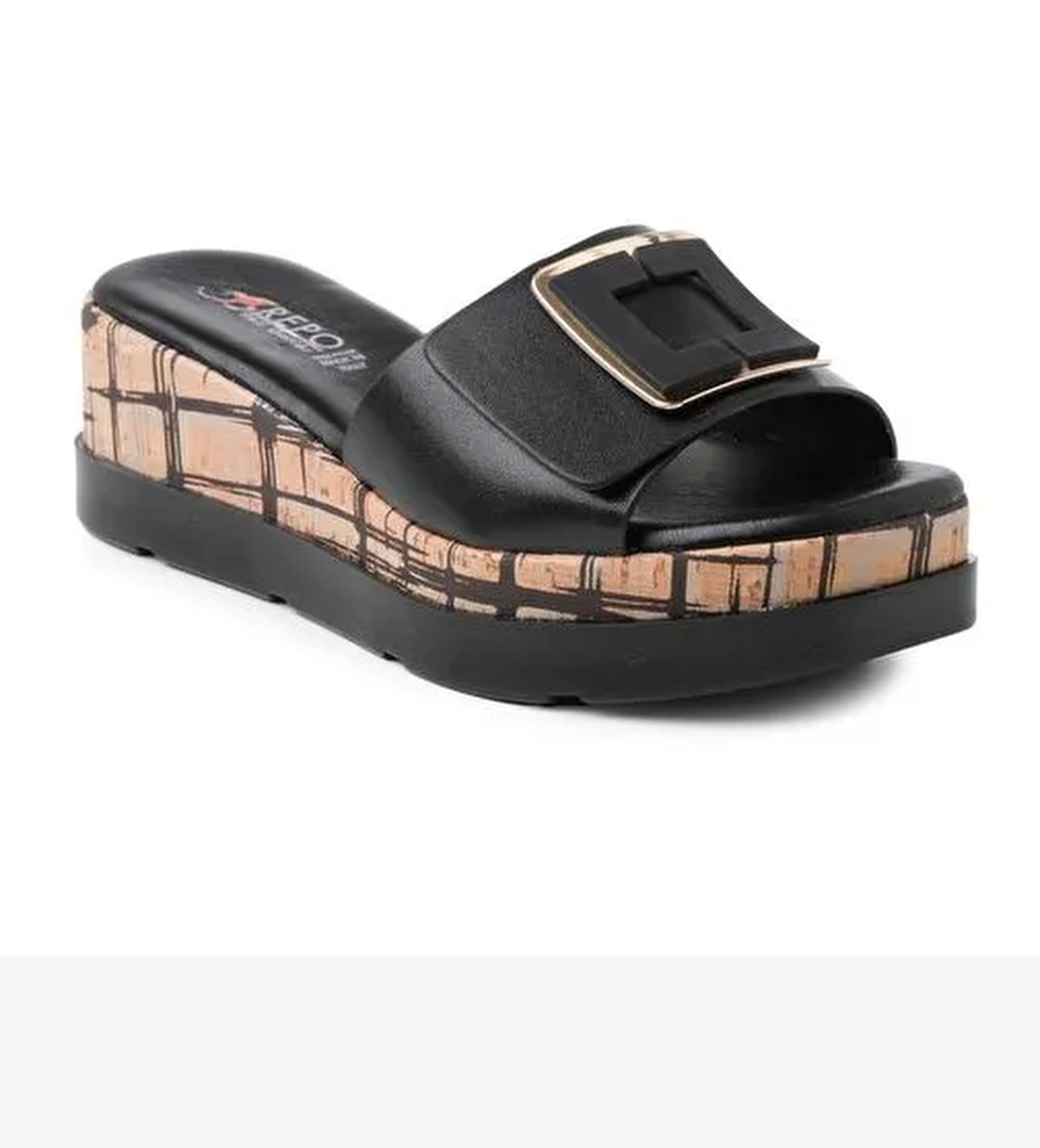 Kadın Terlik 50104-E4 Repo Nero - Görsel 1