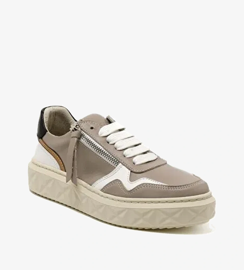 Kadın Sneaker ( Günlük) MAR-25Y-209-8856 John May Vizon Cilt Bej - Görsel 1