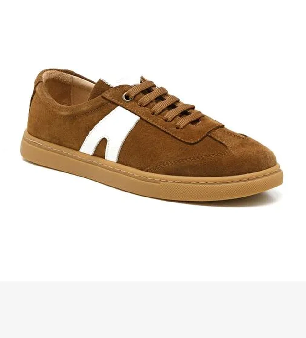 Kadın Sneaker ( Günlük) MAR-25Y-192-4003 John May Taba Süet-Beyaz Cilt - Görsel 1