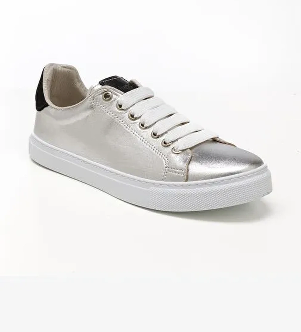 Kadın Sneaker ( Günlük) MAR-25Y-209-02 John May Gümüş-Siyah Sim - Görsel 1