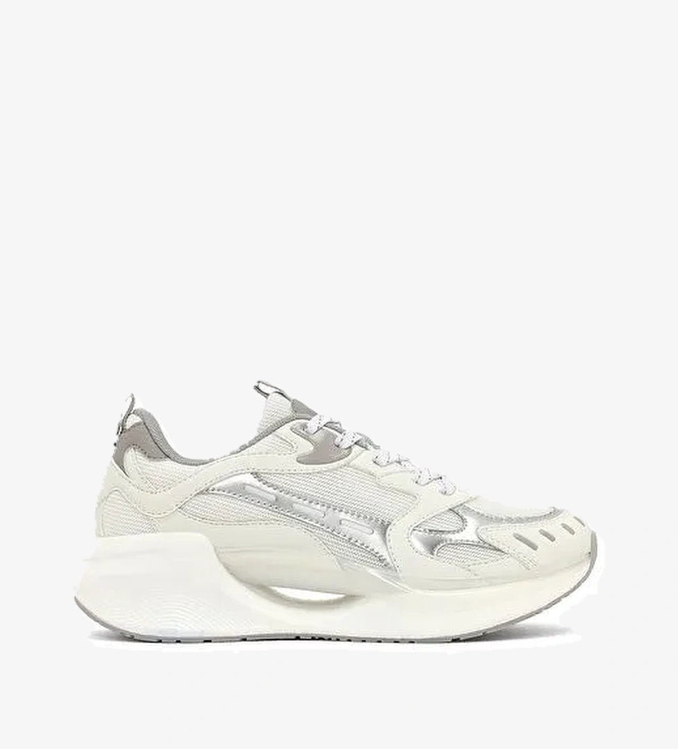 Derimod Studio Kadın Gümüş Bağcıklı Kalın Tabanlı Sneaker 25AFD435114 - Görsel 1