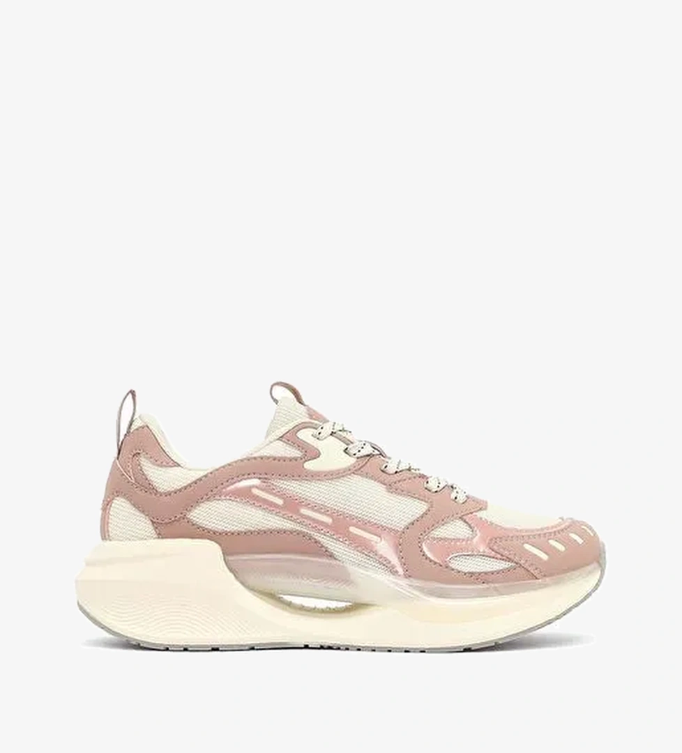 Derimod Studio Kadın Bej Bağcıklı Kalın Tabanlı Sneaker 25AFD435114 - Görsel 1