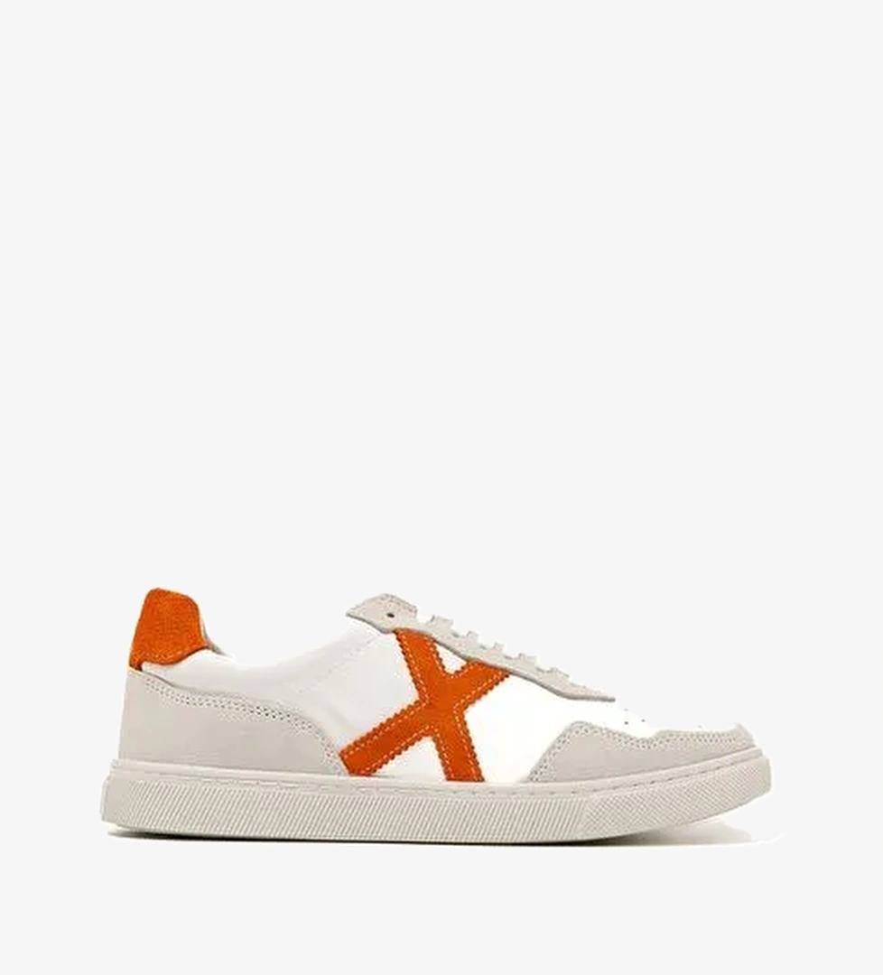 Kadın Sneaker ( Günlük) RC-25Y-006-M44 John May Beyaz Cilt-Oranj Süet - Görsel 1
